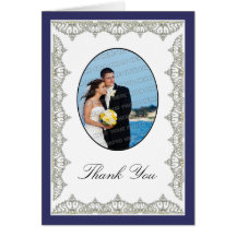 Intricate Royal Tiara Border Photo Thank You Card