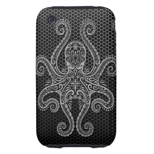 Intricate Steel Mesh Octopus iPhone 3 Tough Covers