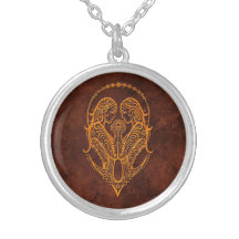 Intrictate Stone Gemini Symbol Pendant