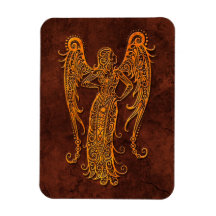 Intrictate Stone Virgo Symbol Rectangular Magnet