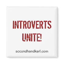 INTROVERTS UNITE! Square magnet by karlerikson INTROVERTS UNITE! Square magnet