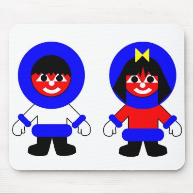Inuit Boy and Girl Mouse Pads by lonvig