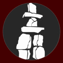 Inuit Inukshuk Stickers Vancouver Landmark Art stickers
