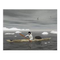 Inuit Kayak postcards