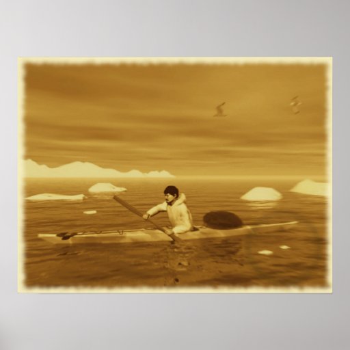 Inuit Kayak Poster Zazzle