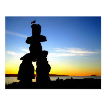 Inukshuk, Vancouver, BC, Canada Post Card