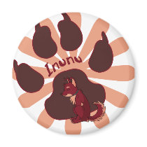 Inunu's Pawprint Magnet by mausown Inunu's Pawprint Magnet
