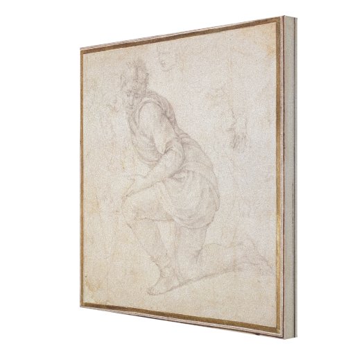 Inv. 5211-75 Fawkener Recto  Kneeling man Canvas Prints