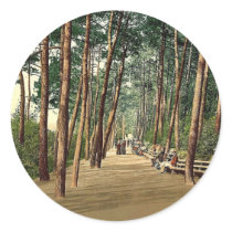 Invalids' walk, Bournemouth, England vintage Photo Sticker