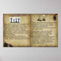 Invention light bulb Poster