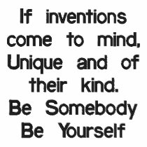 Inventions Be Somebody Be Yourself embroidered shirts by besomebodybeyourself Inventions Be Somebody Be Yourself embroidered shirts