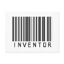 Inventor Bar Code postcards by NotWorking Inventor Bar Code postcards