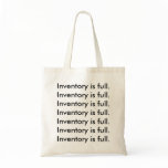 Inventory is full. canvas bag