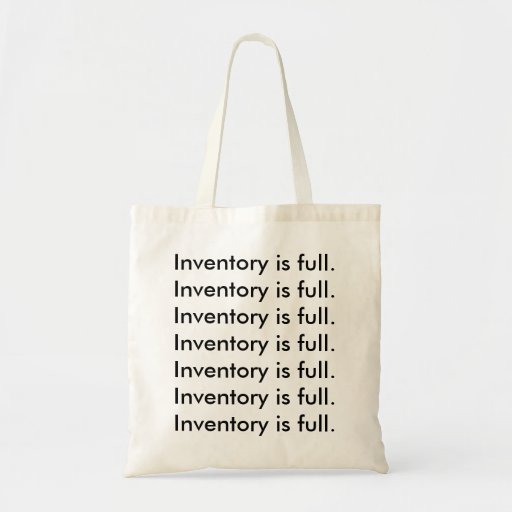 Inventory is full. canvas bag