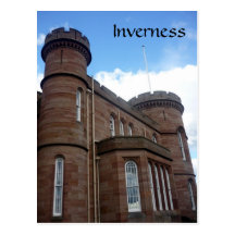 inverness castle blue post card