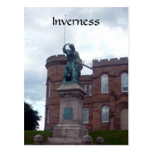 inverness castle statue postcards