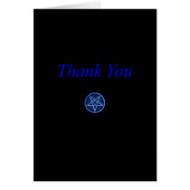 Inverse Pentagram "Thank You" Card cards