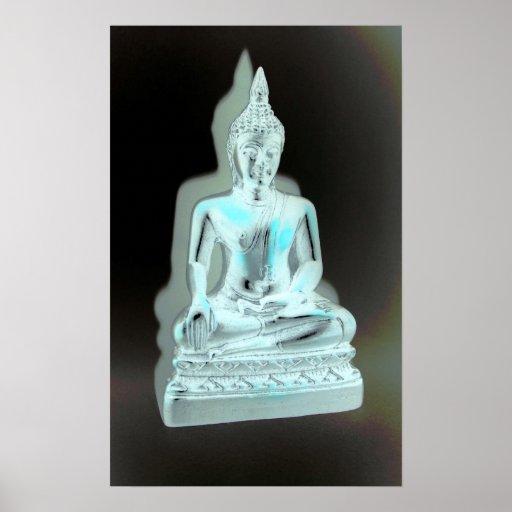 inverted buddha print