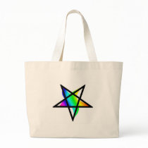 Inverted rainbow pentagram gear bags by freepaganpages Inverted rainbow pentagram gear bags