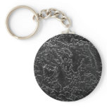 Inverted Stucco Black and White wall picture Key Chain