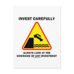 Invest Carefully Always Look At The Downside Any Postcards