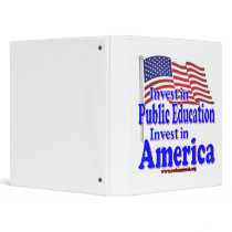 Invest in Public Education Vinyl Binder