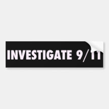 Investigate 911 Bumpersticker Bumper Sticker