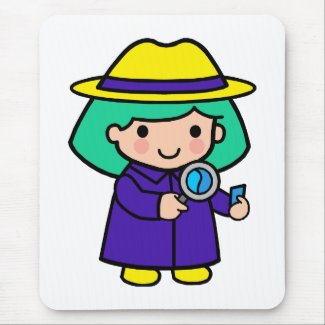 Investigator girl mousepad