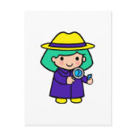 Investigator girl post card