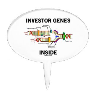 Investor Genes Inside (DNA Replication) Cake Toppers