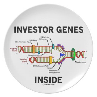 Investor Genes Inside (DNA Replication) Dinner Plate