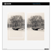 Invierno del Central Park - nieve del puente del a Kindle Fire Skins
