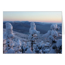 Invierno verde de la montaña en el soporte Abraham Tarjeta