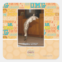 Invisible 3 Pointer Square Stickers