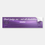 Invisible Disability Bumpersticker Bumper Stickers