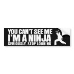 Invisible Ninja Bumper Stickers