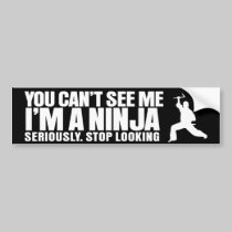 Invisible Ninja bumper stickers