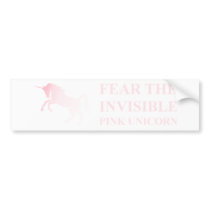 Invisible Pink Unicorn Bumper Sticker bumper stickers