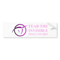 Invisible Pink Unicorn Bumpersticker