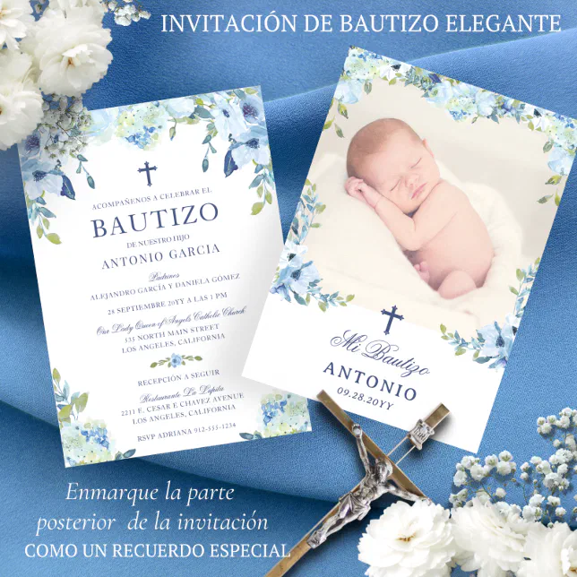 Invitación Bautizo para Niños Spanish Baptism Invitation Zazzle