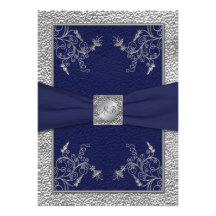 Invitación con monograma del boda de la marina de 