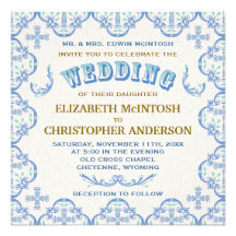 Invitación cruzada del boda del país