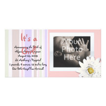 Invitación de encargo del bebé de la tarjeta de la tarjetas fotograficas personalizadas