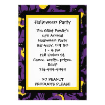 Invitación de encargo del fiesta de Halloween del 
