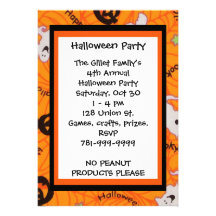 Invitación de encargo del fiesta del feliz Hallowe