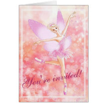 Invitación de hadas del ballet (personalizable) tarjetas