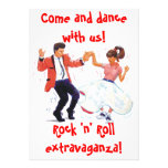 invitación de la danza del rock-and-roll