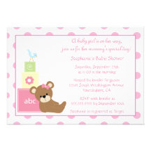 Invitación de la fiesta de bienvenida al bebé del 