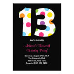 Invitación de la fiesta de cumpleaños 13