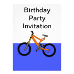 Invitación de la fiesta de cumpleaños con la bici 